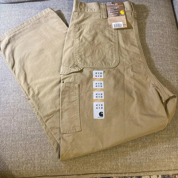 Carhartt Other - NWT Men’s Carhartt loose original fit jeans pants 42x30 canvas work dungaree